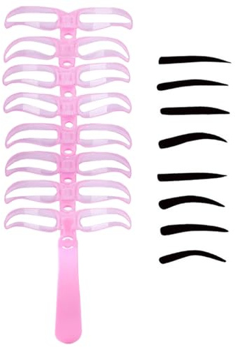 Sagome Sopracciglia Per Forma - Set Modellatore Sopracciglia con 8 Stili | Modellazione Riutilizzabile Lavabile Per Trucco Quotidiano Festa Serata