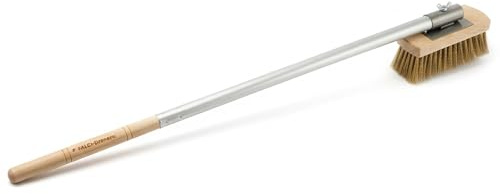 megrill Ofenbesen 16x5 cm mit hitzebeständigen Metallborsten ohne Griff – Pizza- und Brotbackofen Zubehör zum Reinigen von Asche und Glut