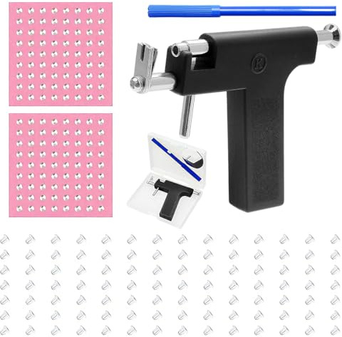 LAKPYN Ohrloch Stecher Set Ohrloch Stecher Ohrlochpistole mit Ohrstecker Tabletten Reinigen Piercing Kit für Mädchen und Männer