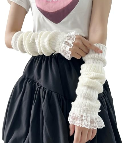 AffeGifts Armstulpen Damen Gestrickt, Warm Armwärmer Damen Fingerless Arm Warmers Cool Girls Arm Covers Strick Stulpen Arme für Frauen und Mädchen im Frühjahr Herbst Winter