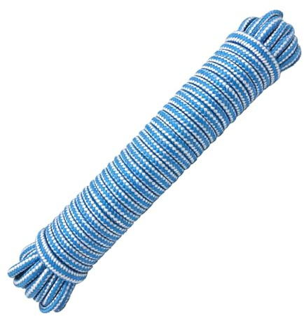 HUtzpah 6mm 10m Rope for Outdoor DIY & Gardening, Blue | Perfect for camping, tent securing, agricultural work, garden plant tying and various daily outdoor scenarios