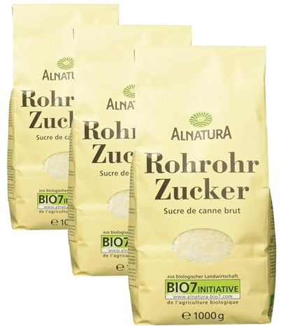 Alnatura Bio Rohrohrzucker, 1kg (Packung mit 3)