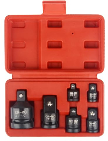 6pcs Impacts Socket Adapter Set Impacts Driver Wrench Reducer 1/4 3/8 1 / 2Inch 3/4 Inches Square Drives Female to Male Socket Reducer