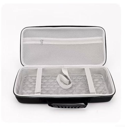 Qualoramall EVA Keyboard Case for 75 Percent Keyboards with Mesh Pocket Dust Proof Resistant Travel Storage Bag Black 34.5 x 15 x 8 cm