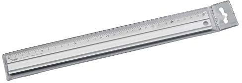 folia 23040 - Aluminiumlineal, Lineal aus Aluminium, 40 cm lang, mit Anti-Rutsch-Beschichtung und gut ablesbarer Zentimeter Einteilung