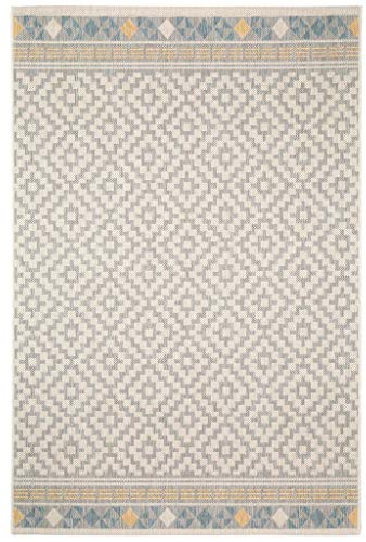 Benuta Outdoor Teppich Star Geometrisch Taupe 80x150 cm | Pflegeleichter Teppich geeignet für Innen- und Außenbreich, Balkon und Terrasse