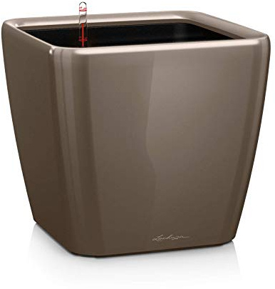 Lechuza Pflanzgefäß Quadro LS 21 Taupe Hochglanz 16125