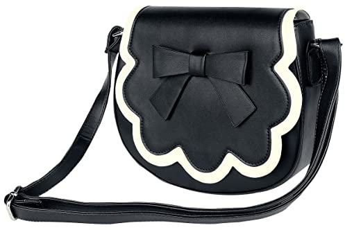 Banned Apparel Rocco Vintage 50s Rockabilly Damen Schultertasche - Schwarz/weiß, Einheitsgröße