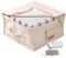 KnitIQ Spannmatten Set - 9 Extra Dicke Blockiermatten mit Rasterlinien, 150 Rostfreie T-Pins in Dekobox, Qualitätstasche für Stricken, Häkeln, Handarbeiten und Wohnaccessoires - Naturdesign