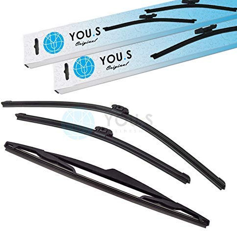 YOU.S SCHEIBENWISCHER SET VORNE + HINTEN 600 + 450 + 360 mm (3 Stück)