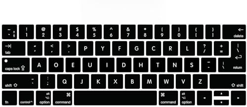 MMDW Dvorak - Funda para teclado de idioma compatible con MacBook Pro 13 de 15 pulgadas 2019 2018 2017 2016 con Touch Bar & Touch ID, modelo A2159 A1989 A1706/A1990 A1707