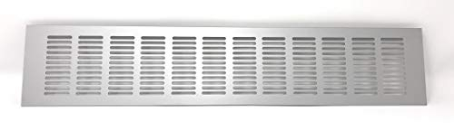 20x4 inch / 500x100mm Silver KITCHEN WORKTOP / PLINTH HEAT VENT GRILL ALUMINIUM