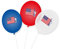 9 Luftballons * USA * als Deko für Mottoparty, Länderparty und Geburtstag | Ballons Party Set US Vereinigte Staaten von Amerika