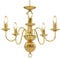 vidaXL Kronleuchter Lüster Deckenleuchte Hängeleuchte Hängelampe Pendellampe Pendelleuchte Deckenlampe Lampe Leuchte Golden 5xE14-Glühbirnen