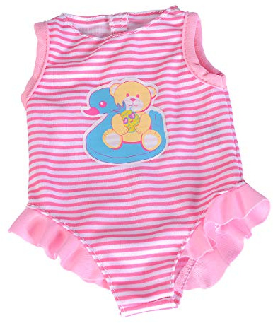 Simba 105400100 - New Born Baby Badeanzug, 2-Fach sortier, es Wird nur EIN Artikel geliefert, Hellrosa oder dunkelrosa, für 38-43cm Puppen, Puppenkleidung, ab 3 Jahre