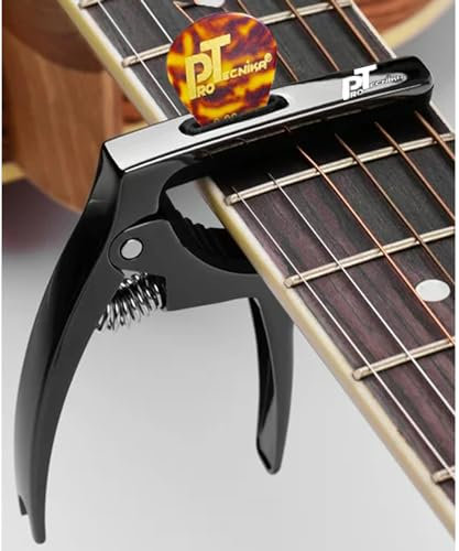 ProTecnika® Capotasto 3 in 1 Professionale Ergonomico ad Alte Prestazioni per Chitarra Elettrica Acustica Basso Nuova Versione serie Performance