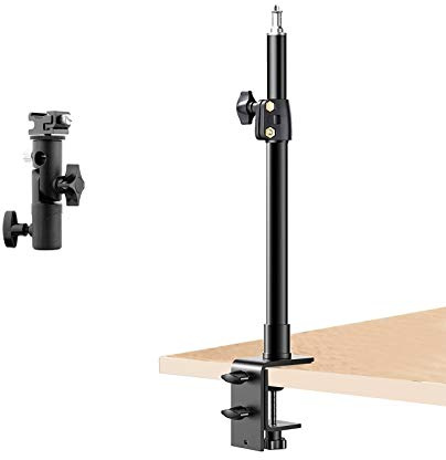 Kamera-Schreibtisch-Halterung mit 0,64 cm (1/4 Zoll) Kaltschuh-Halterung, Adapter, 33 - 23 Zoll verstellbarer Tisch-Lichtständer für DSLR-Kamera, Ringlicht, Videolicht, Panellicht, Webcam