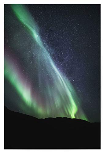 artboxONE Poster 30x20 cm Natur Arktisches Licht - Bild nordlichter Aurora Borealis Berge