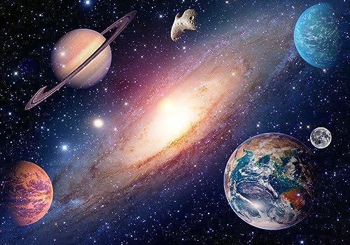 Wesmilewallpaper Papier Peint Panoramique 3D Univers Ciel Étoilé Galaxie Planète Papiers Peints Intissé Poster Mural Tapisserie Murales 350x245cm