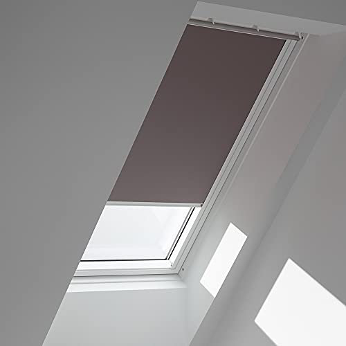 VELUX Original Verdunkelungsrollo (DKL), Silberne Seitenschienen, Y21, Taupe // DKL Y21 4577S