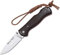 Miguel Nieto Navaja Centauro 09-Granadillo, con hoja en acero inoxidable Böhler N695 de 8 cm. y empuñadura en Madera de Granadillo, con separadores de fibra rojos, Hueco con cordón fiador incluido