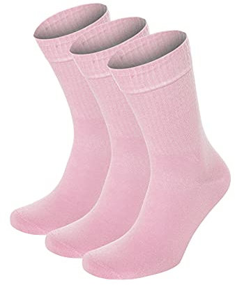 Salt & Vinegar Lot de 3 paires de chaussettes en bambou pour homme et femme, coupe ample, extensibles, sans couture, tailles 37-40 et 40-45, rose, 4-7