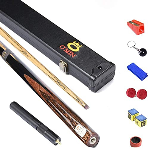 WANQPPS Billardqueue,Integrierter Pool Queue 57 Zoll Billardstock Handgefertigt mit 6 Zoll Verlängerungszubehör und Reinigungstuch 11,5 mm Spitze Billard Zubehör(Color:B;Size:11.5mm Tip)