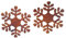 terracotta-toepfe-de Schneeflocken 2er Set 20 + 15 cm hoch aus Metall in Edelrost zum Hängen oder Legen Deko für innen and außen Weihnachten Advent Winter Rost