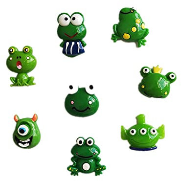 1 Set Fridge Magnet Cactus Refrigerator Magnets Office Magnet 3D Funny Creative Frogs Fridge Magnets for Whiteboards, Fridge (8 PCS Frog)