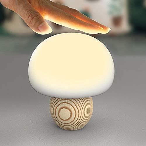 POCKETMAN LED-Nachtlicht, süßes Pilz-Pat-Licht, Silikon, USB-Nachtlampe, magnetischer Berührungssensor, Atmosphärenlampe, Schlafzimmer, Nachttischlampe