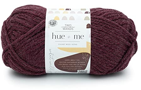 Lion Brand Yarn Hue + Me Garn zum Stricken, Häkeln und Basteln, sperrig und dick, weiches Acryl- und Wollgarn, Crush, (1er-Pack)