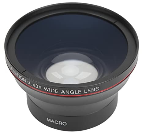 Akozon 58mm 0.43X Wide Angle Camera Lens - Professional HD with Macro Lens, Optical Glass for Landscape Photography