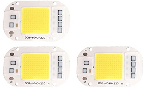 WANGCL Chip LED de Alta Potencia 50W AC220V - Alto Voltaje COB Dimmer Lámpara Perlas Fuente de Luz Para Uso Interior y Exterior - 6500K