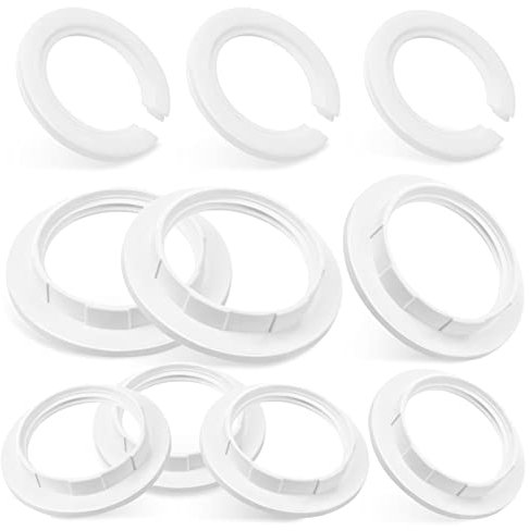 Uonlytech 15st Lampenhalter-befestigungsring Ringsteckdose Glühbirnen Ringadapter Wasserbirnen Ersatzteile Für Lampen Ringreduzierer E27 Glühbirne Lampenkopf Schreibtischlampe E14 Plastik