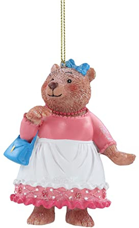 Gisela Graham Resin Mummy Bear with Handbag Christmas Tree Decoration