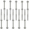 AERZETIX - C67138 - Lot de 10 Chevilles en Plastique Ø10x120 mm à collerette + 10 vis Ø7x130 mm autotaraudeuses à collerette à tête hexagonale Empreinte étoile TX40 - béton Brique perçage Fixation