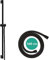 hansgrohe 24401670 Unica Pulsify S 90 cm mit Push Handbrausehalter und Isiflex Brauseschlauch 160 cm Mattschwarz Brausestange