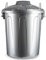 Acan Tradineur - Cubo de Basura de plástico, 21 litros, Incluye Asas metálicas y Tapa, contenedor de residuos, Papelera, Reciclaje, Industrial, hogar, Fabricado en España, 42,2 x 33,8 cm (Plata)