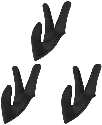 MAGICLULU 3 Stk Fingerabdeckung Für Lockenwickler Handschuhe Zum Färben Von Haaren Wohnung Farbstoff Zauberstab Friseurhand Billardhandschuh Drei-finger-handschuhe Warm Halten
