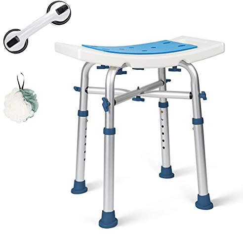 Strapazierfähiger, gepolsterter Badesitz, 227 kg, kleiner Duschstuhl mit Haltegriff, rutschfeste Duschbank für ältere Menschen, Behinderte und Behinderte