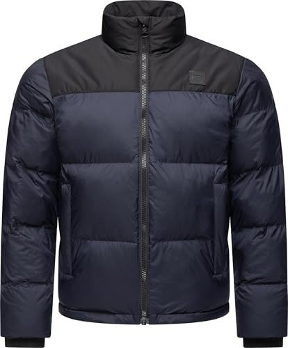 Ragwear Herren Winterjacke warme Steppjacke wasserdicht im angesagten Retro-Colourblocking-Look Stafen YOUMODO S-3XL