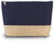 Trousse, Pochette toile de coton et jute, Trousse de rangement, Toilette, Maquillage, Papiers... Organisateur de sac, Trousse de voyage, Effets personnels (Marine)