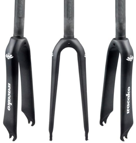 14/16/18/20/22 Inch Folding Bike Rigid Fork T700 Carbon Fiber Bmx Fork C-Brake QR 28.6mm Straight Tube Front Fork Width 74mm/100mm