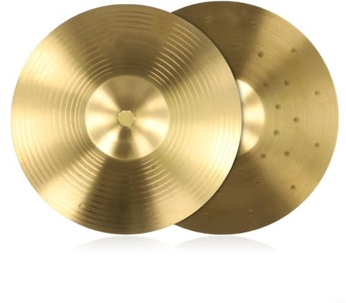 Hasaller Platillos de tambor de rendimiento profesional 8 y 10, platillos de latón para percusión Splash Crash Hi Hat, instrumento musical para batería (8 pulgadas)