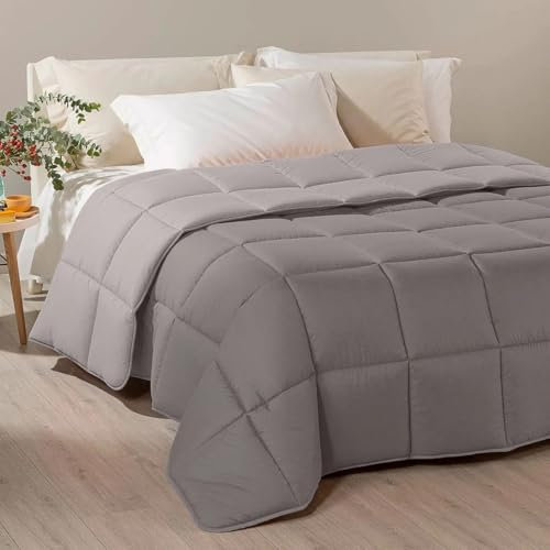 Caleffi - Trapunta Invernale Matrimoniale 260x265 in Microfibra, Piumone Matrimoniale Invernale Morbido Avvolgente, Piumino Imbottito Resistente Lavabile, Coperta Trapuntata Anallergica Made in Italy