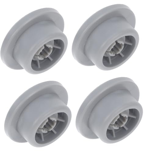 Angoily 4pcs Universal Plastic Dishwasher Lower Rack Wheels Replacement for Heavy Duty Dish Rack, Convenient and Sturdy Dishwasher Parts for Easy Installation