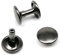 Lot de 50 rivets ronds à double capuchon en métal de 6 mm, 8 mm, 10 mm, pour cuir, ceinture, portefeuille, sac, chaussures, vêtements, réparation décorative, clou à tête de clou, pistolet noir, 6 x 8