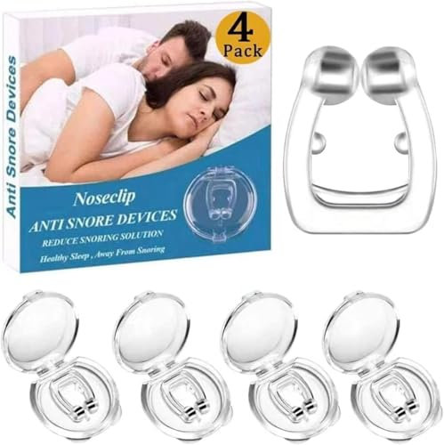 Anti Schnarch Nasenclip Premium Schnarchstopper - 4PCS Hilfsmittel gegen Schnarchen Verhindern Nasenspreizer Nasenklammer Anti Snoring Hilfe Schnarchschiene Besser Atmen Nasendilatator.