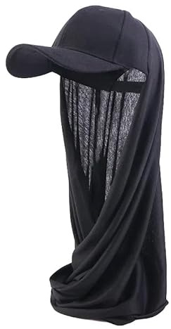 Bonnet Hijab avec Visière Anti-Soleil pour Femme Musulmane Hijab à Enfiler avec Bonnet Intégré Hijab Écharpe de Tête Hijab Bonnet Casquette Respirant Hijab de Sport Décontracté Foulard Islamique