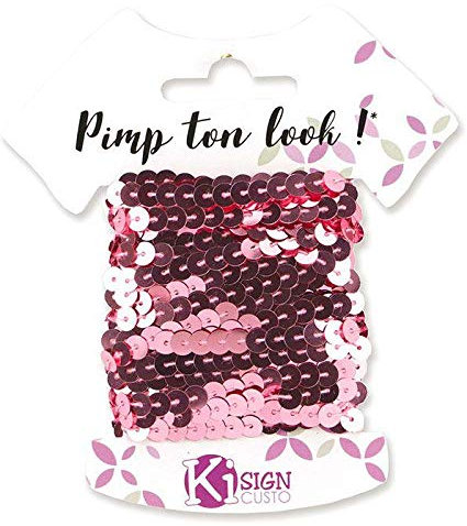 Graine Créative 6 Ruban de Sequins 6 m - Rose Indien